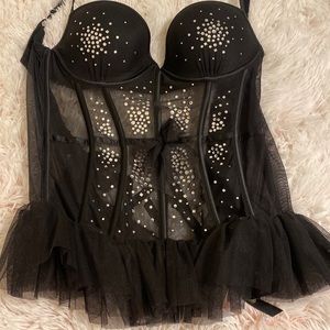 Victoria Secret Black Lingerie Corset 34D